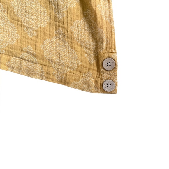 Pure Jill NWOT Mustard Cotton Gauze Top Relaxed Boho Tunic XL - Picture 4 of 9